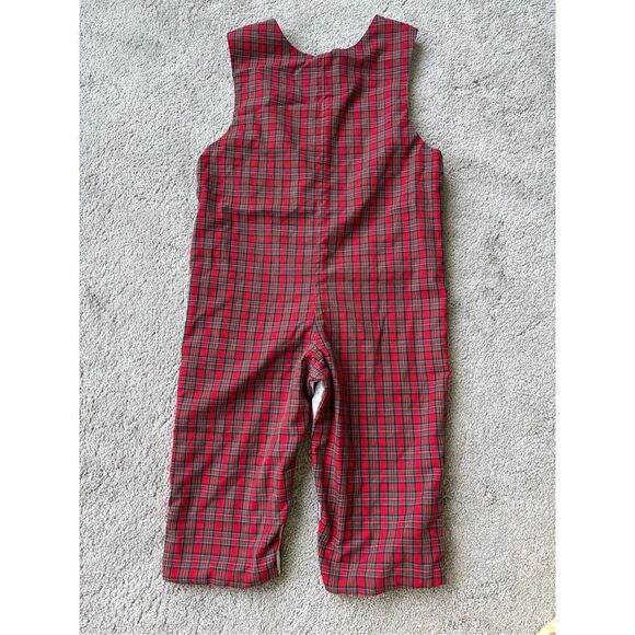 NWOT Petit Bebe Toddler Boys Red Holiday Plaid Smocked Longall, 2T $60 B35 - Picture 4 of 6